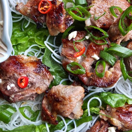 Vietnamese Style Pork Noodle Wraps