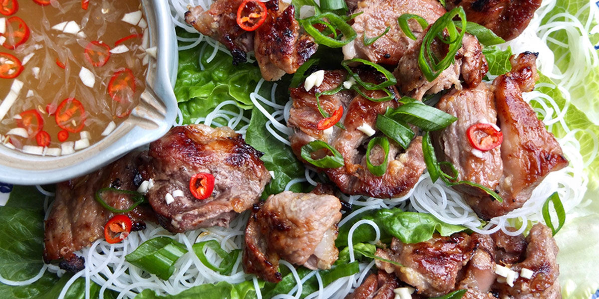 Vietnamese Style Pork Noodle Wraps