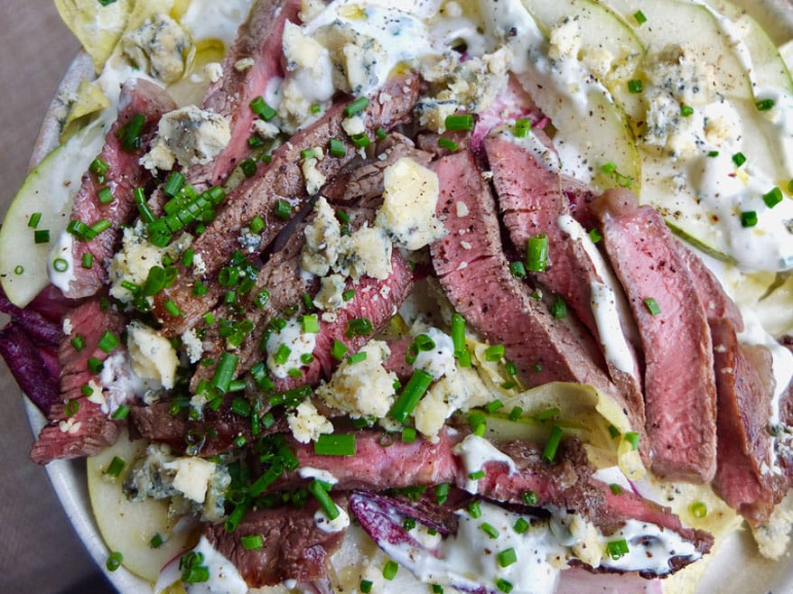 Steak, Pear and Stilton Salad