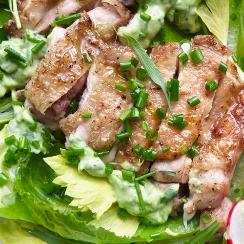 Grilled Chicken Green Goddess Salad