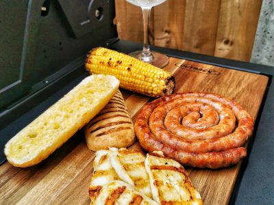 food on chopping board