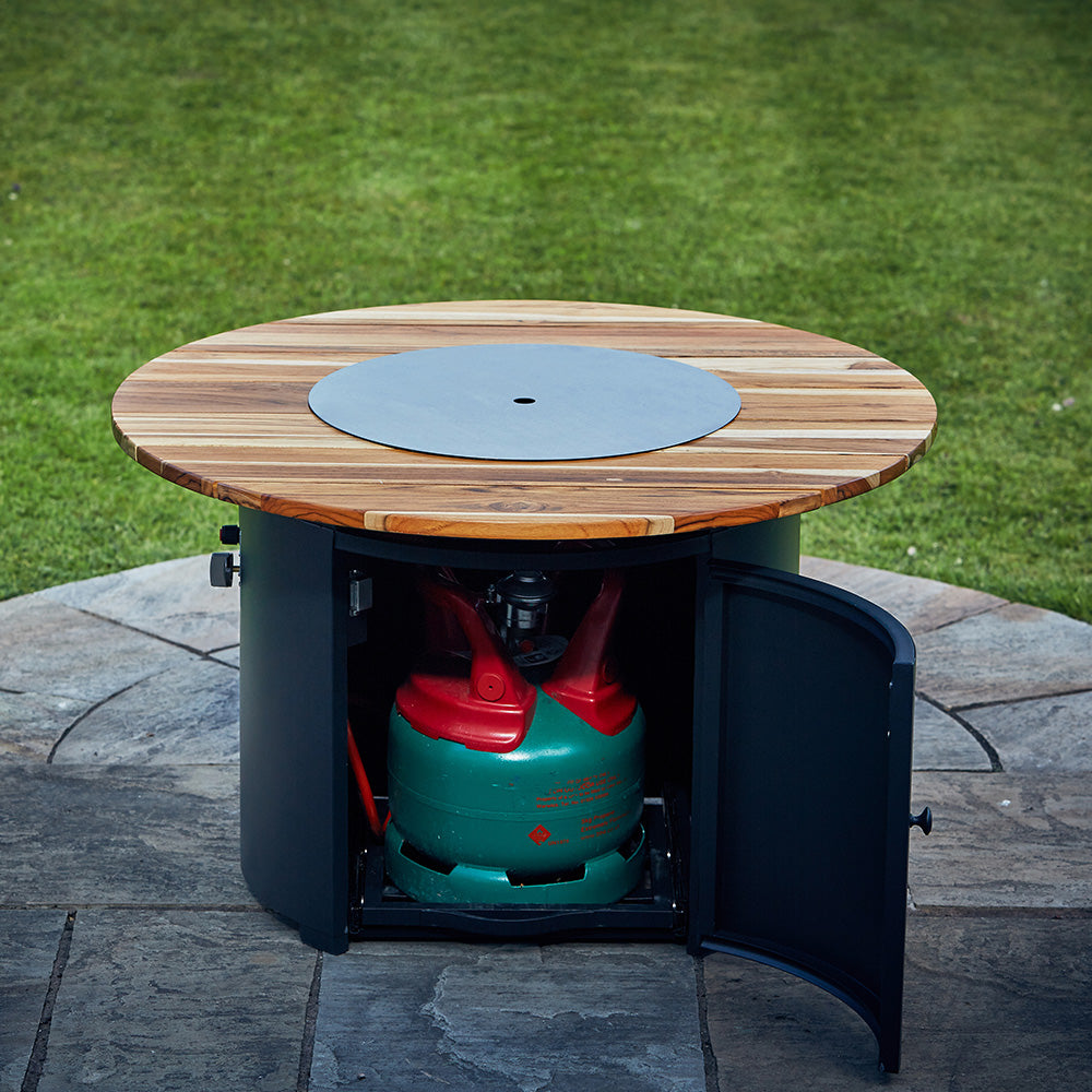Sherwood Gas Fire Pit with Timber Table