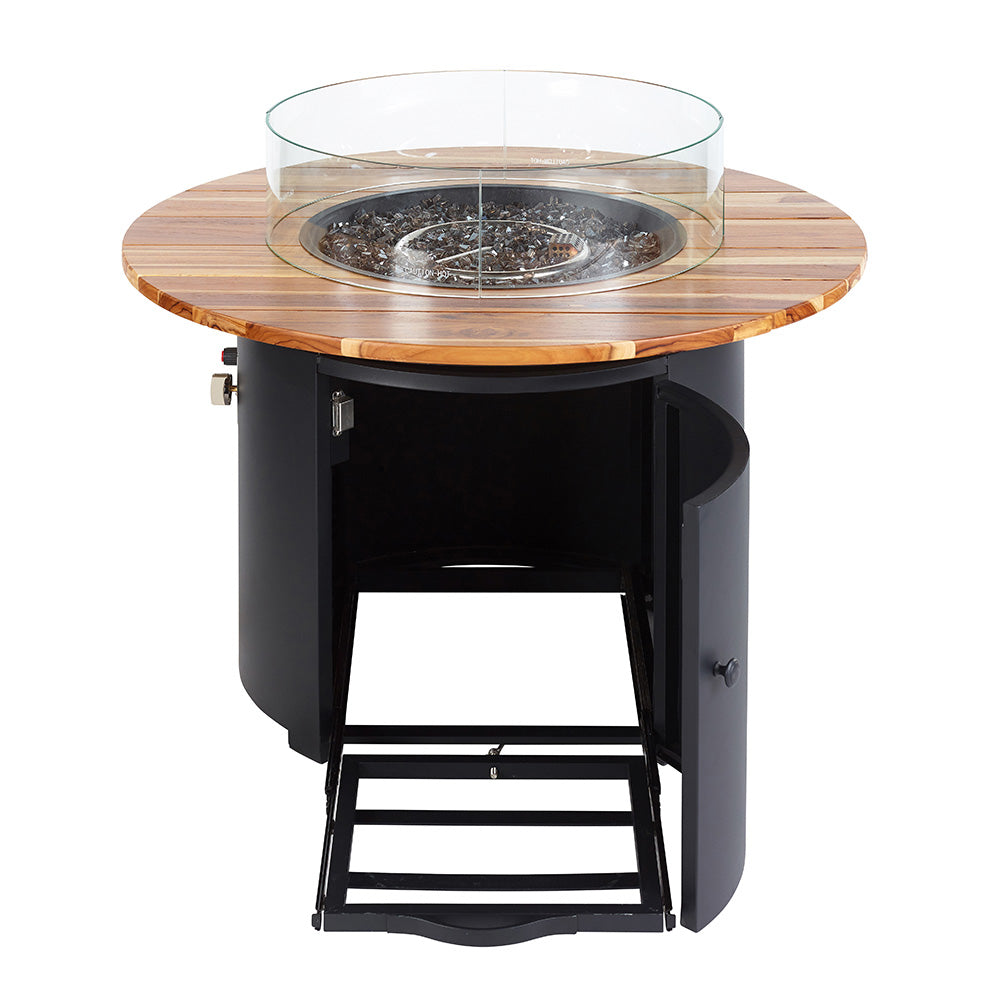 Sherwood Gas Fire Pit with Timber Table