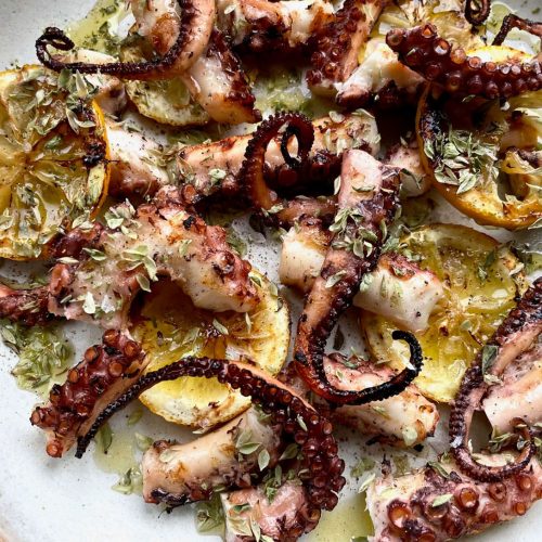 rilled Octopus with Lemon, Oregano and Bay