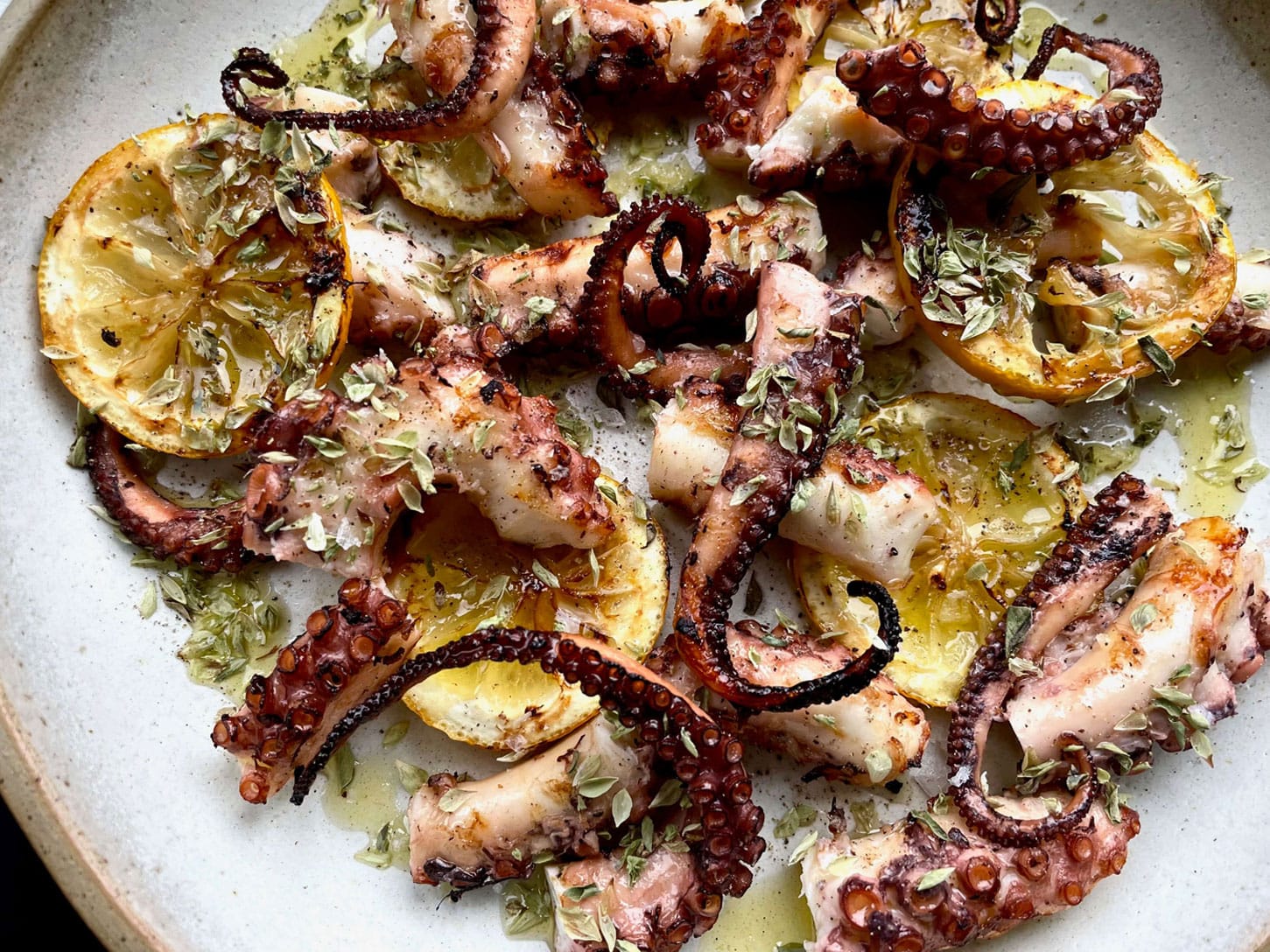 rilled Octopus with Lemon, Oregano and Bay