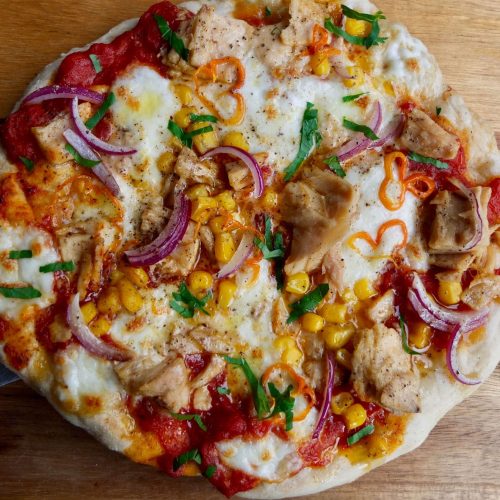 Tuna, Sweetcorn and Scotch Bonnet Pizza