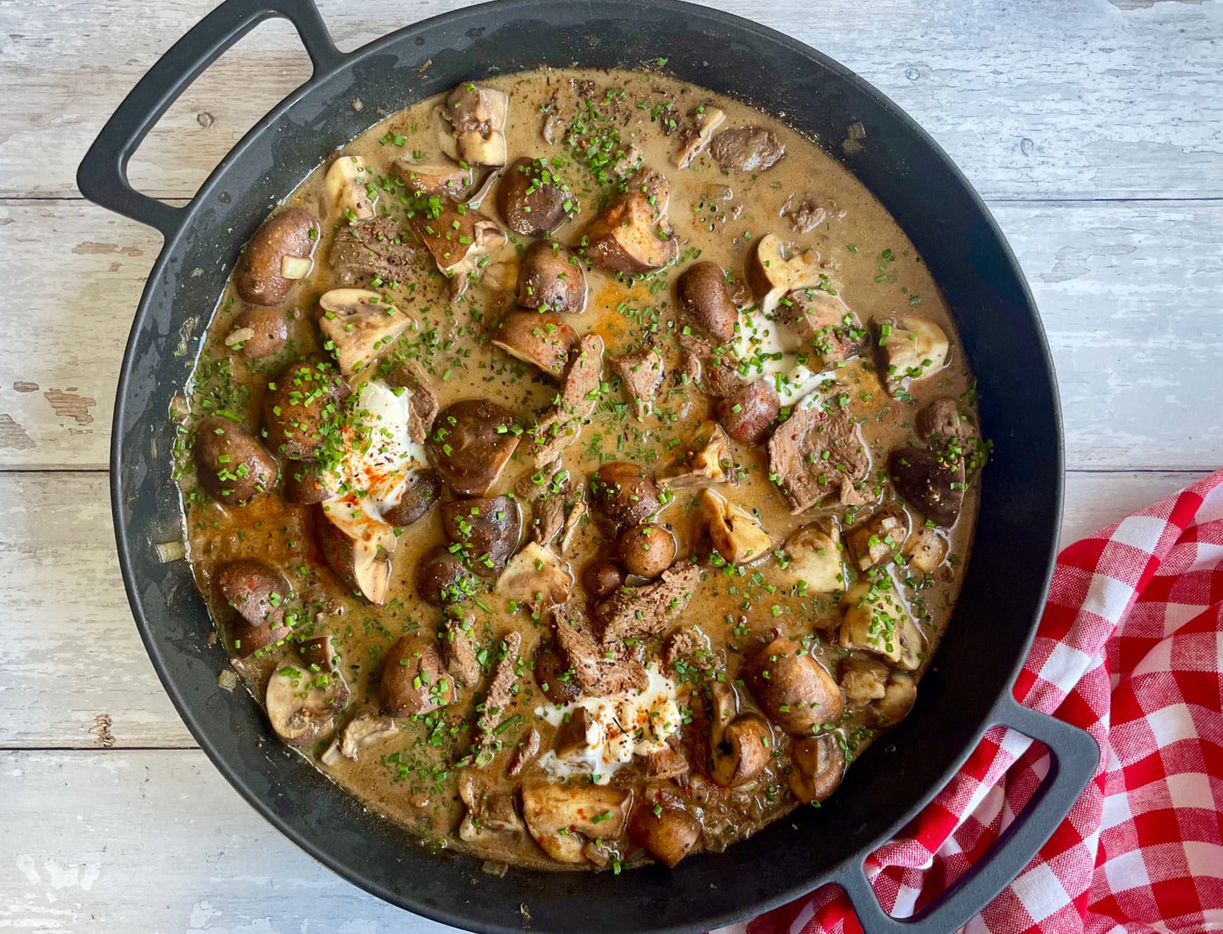 Creamy, Smoky Beef Stroganoff