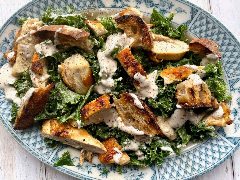 Kale Chicken Caesar Salad with Grilled Croutons Outback Barbecues