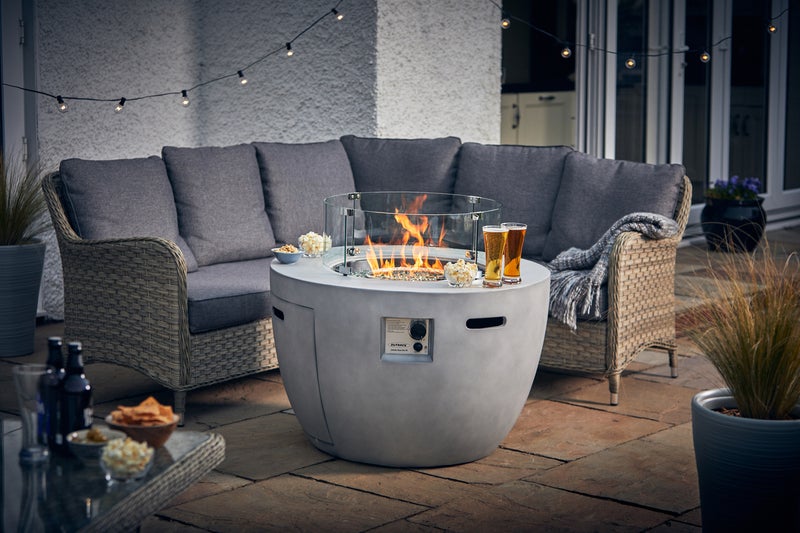Infinity gas fire pit