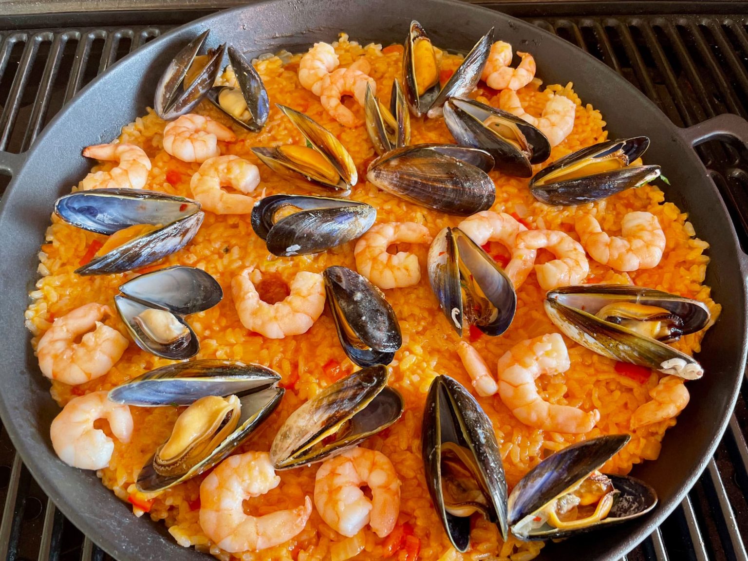 Prawn and Chorizo Paella with a Lime and Scotch Chilli Butter