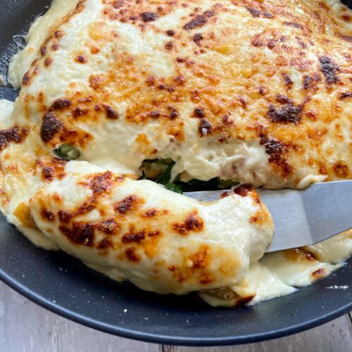 Spinach and Artichoke Stuffed Pancakes