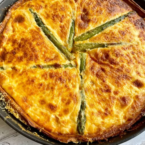 Asparagus and Smoked Haddock Quiche