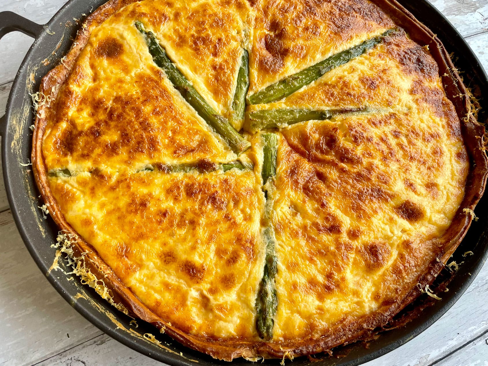 Asparagus and Smoked Haddock Quiche
