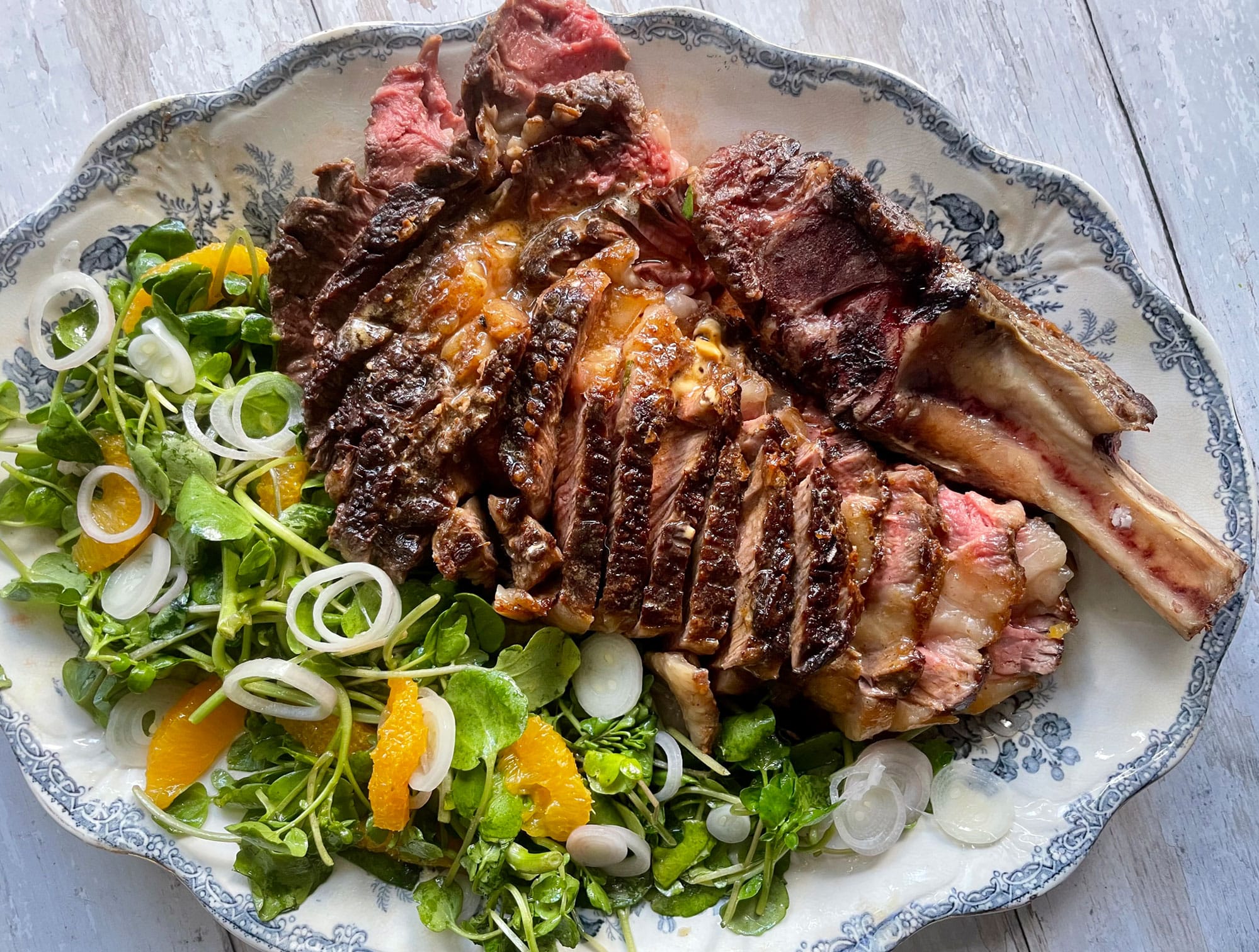 Cowboy Steak with Coffee and Chipotle Butter