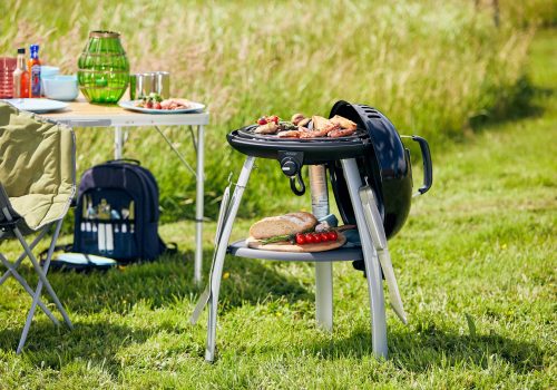 outback trekker bbq in a field