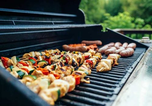 meat cooking in a grill