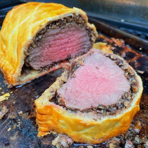 Beef wellington on the griller