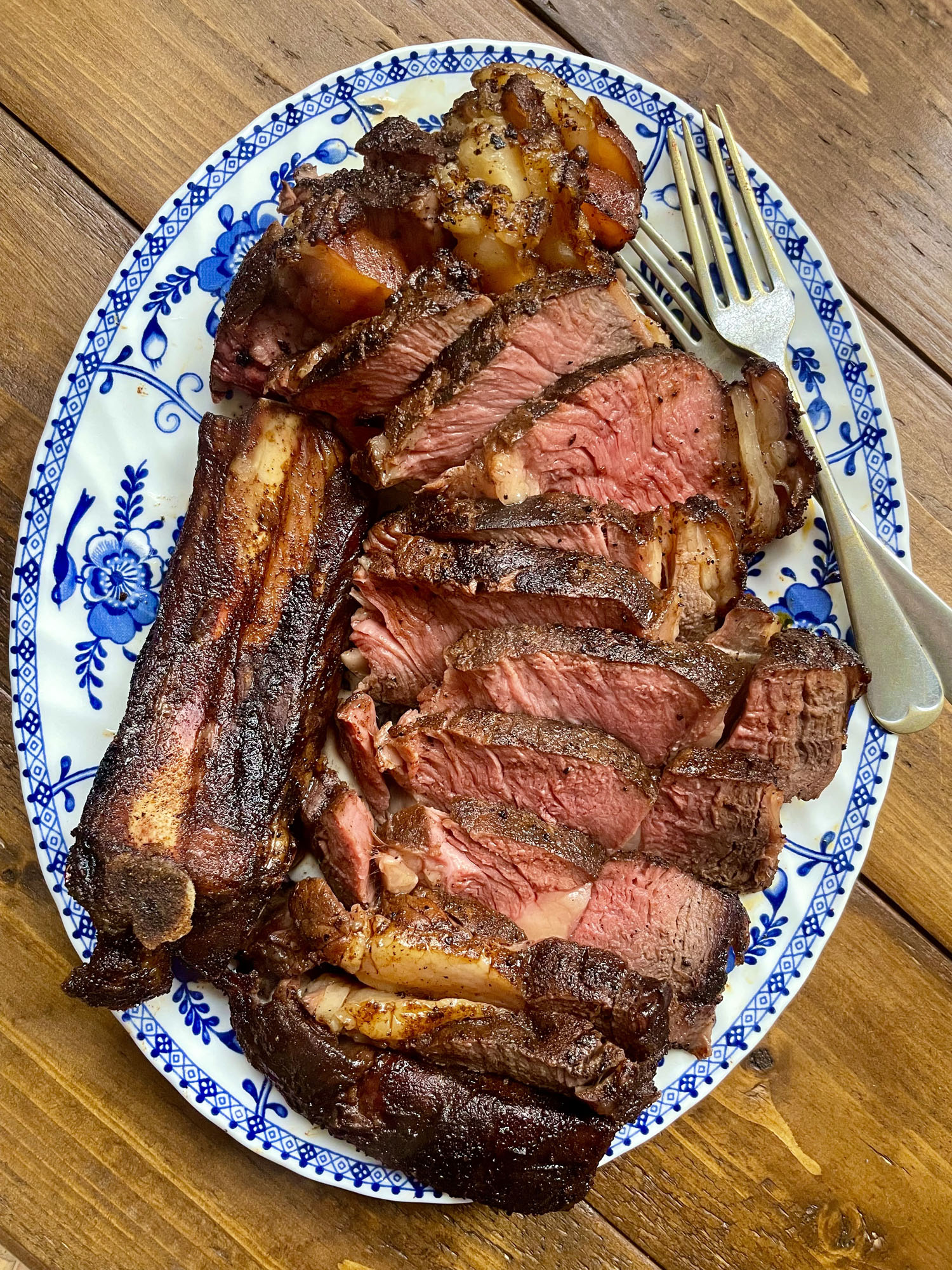 Reverse Sear Cote de Boeuf with Coffee and Ancho Chilli Rub