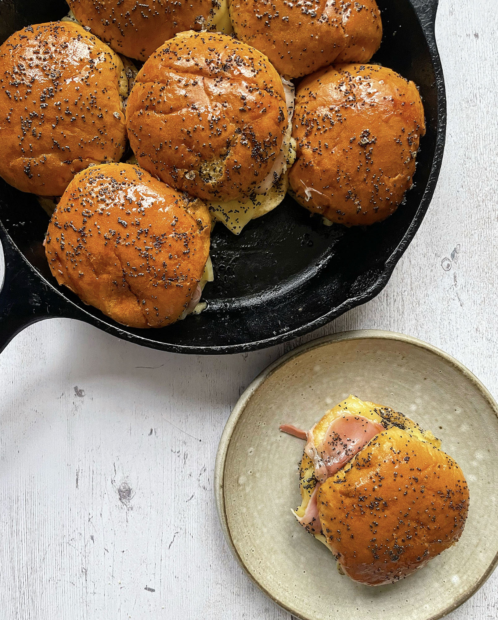 Ham, Cheese and Pineapple Sliders with Jalapeno Salsa