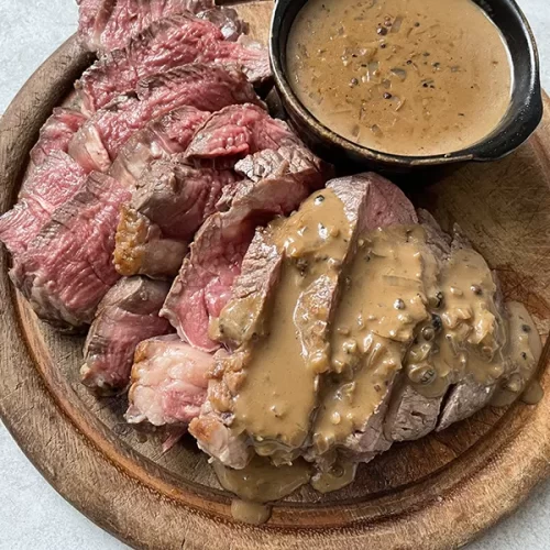 Ribeye Steak with Ultimate Peppercorn Sauce