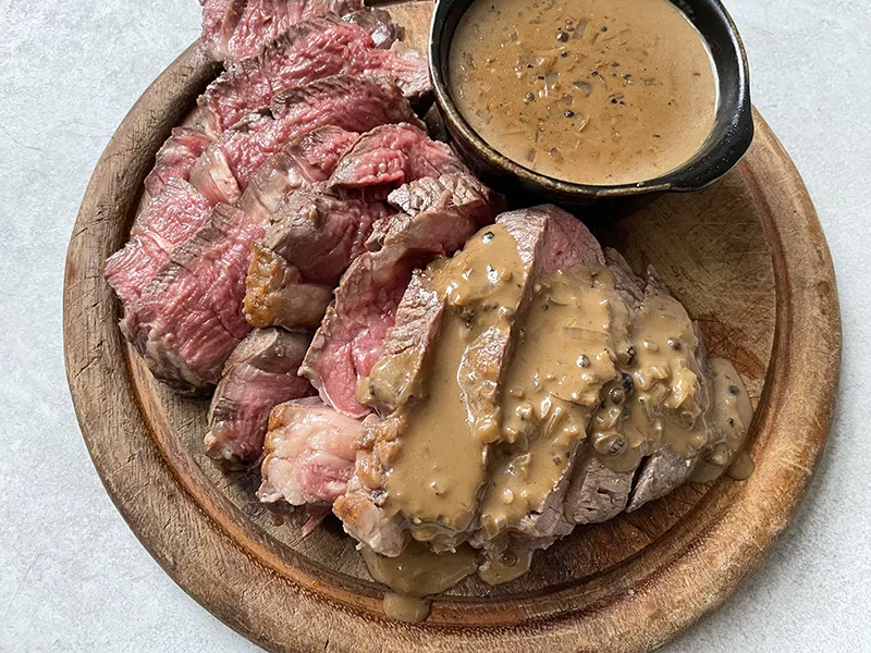 Ribeye Steak with Ultimate Peppercorn Sauce