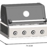 Jupiter 4 Burner Hybrid Black – Built In