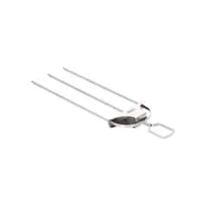 3 prong bbq skewer stainless steel