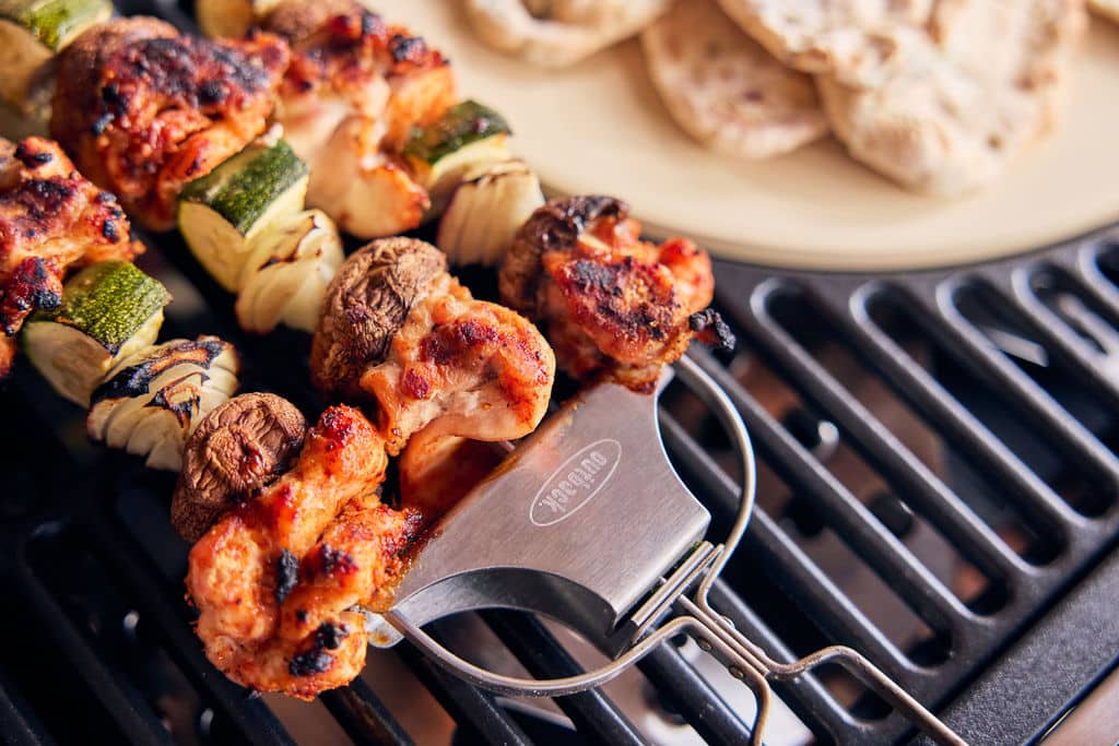 Two Pack Three Prong Skewers with Bag